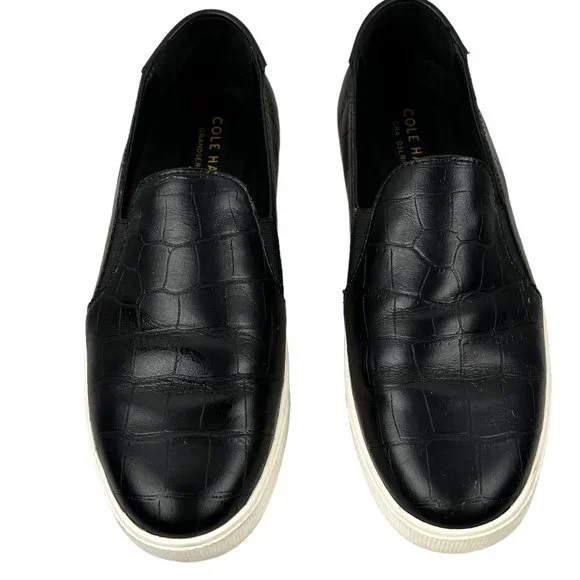 Cole Haan Grandseries Black Slip-On Sneakers Size 7.5 - Picture 6 of 11